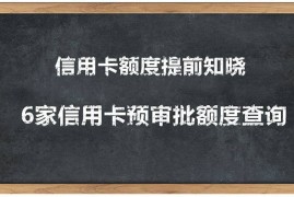 （1306期）2020超级实用最新养卡提额技术黑科技+6家行信用卡预审批出额度方法