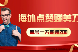 （10506期）海外视频点赞赚美刀，一天收入200+，小白长期可做