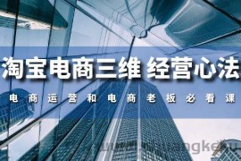 （10761期）淘宝电商三维 经营心法：电商运营和电商老板必看课（59节课）