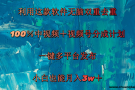 （11710期）利用这款软件无脑双重去重 100％中视频＋视频号分成计划 小白也能月入3w＋