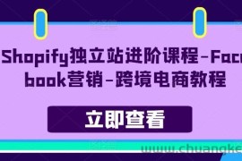 Shopify独立站进阶课程-Facebook营销-跨境电商教程