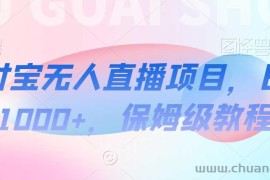 支付宝无人直播项目，日入1000+，保姆级教程【揭秘】