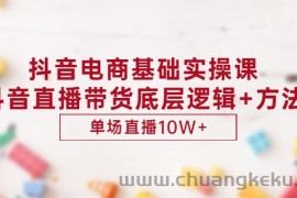 （2906期）抖音电商基础实操课，抖音直播带货底层逻辑+方法 单场直播10W+（价值980）