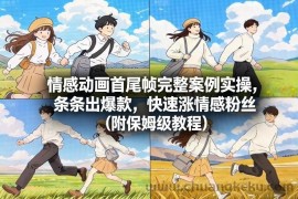情感动画首尾帧完整案例实操，条条出爆款，快速涨情感粉丝（附保姆级教程）
