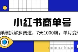 （14579期）小红书商单号，详细拆解多赛道，7天1000粉，单月变现2k+