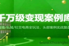 千万级变现案例库：直播/私域/社交电商全玩法，200+头部案例实战复盘
