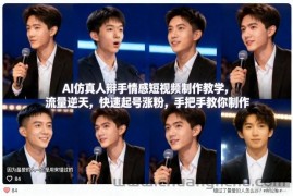 AI仿真人辩手情感短视频制作教学，流量逆天，快速起号涨粉，手把手教你制作