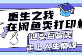（11681期）重生之我在闲鱼卖打印机，月入过万，迎娶白富美，走上人生巅峰