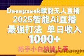 （14410期）Deepseek赋能无人直播，2025无人直播最强打法，单日收入1000+新手小白…