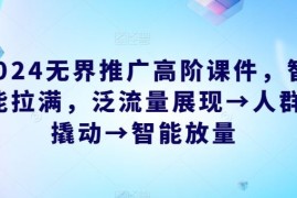 2024无界推广高阶课件，智能拉满，泛流量展现→人群撬动→智能放量