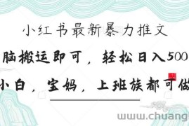 （14251期）小红书暴力推文，小白宝妈均可做，日入300＋