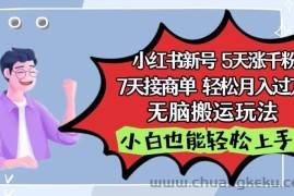 小红书影视泥巴追剧5天涨千粉，7天接商单，轻松月入过万，无脑搬运玩法【揭秘】