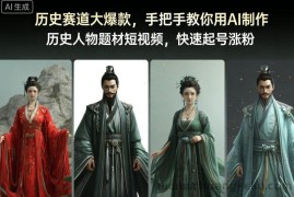 历史赛道大爆款，手把手教你用AI制作历史人物题材短视频，快速起号涨粉
