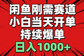 （11243期）闲鱼刚需赛道，小白当天开单，持续爆单，日入1000+