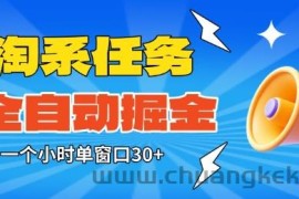淘系任务助手全自动掘金，一个小时单窗口30+无需人工，轻松矩阵开干【揭秘】