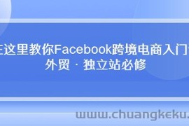 （10259期）在这里教你Facebook跨境电商入门课，外贸·独立站必修