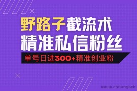 （14479期）抖音评论区野路子引流术，精准私信粉丝，单号日引流300+精准创业粉