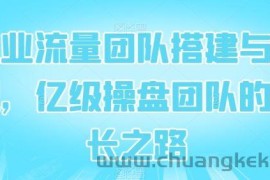 企业流量团队搭建与管理，亿级操盘团队的成长之路