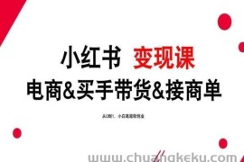 2024年最新小红书变现课，电商&amp;买手带货&amp;接商单，从0到1，小白高效轻创业