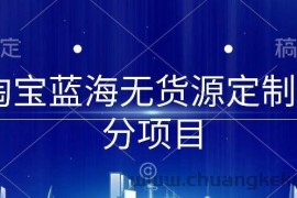 淘宝蓝海无货源定制细分项目，从0到起店实操全流程【揭秘】