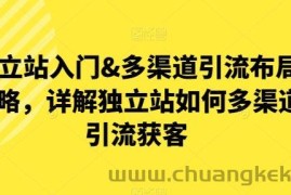 独立站入门&amp;多渠道引流布局策略，详解独立站如何多渠道引流获客