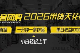 （17176期）2026带货天花板赛道，不露脸，不直播，一分钟一条作品，单日收益1000+，小白轻松上手