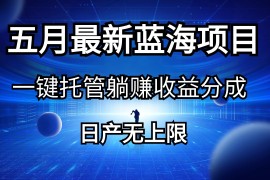 （10469期）五月刚出最新蓝海项目一键托管 躺赚收益分成 日产无上限