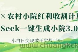 AI+农村小院红利收割：DeepSeek一键生成小院3.0爆款，小白日变现破千实战手册
