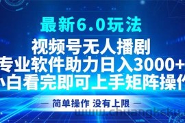 （12924期）视频号最新6.0玩法，无人播剧，轻松日入3000+