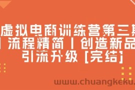 （10960期）虚拟电商训练营第三期丨流程精简丨创造新品丨引流升级 [完结]