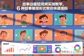 故事动画短视频实操教学，6种故事展现形式教你快速涨粉