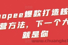 Shopee爆款打造核心运营方法，下一个大卖就是你
