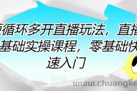 短循环多开直播玩法，直播0基础实操课程，零基础快速入门