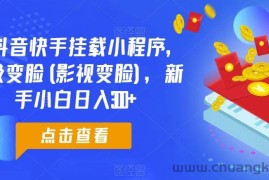 0粉抖音快手挂载小程序，超级变脸(影视变脸)，新手小白日入300+【揭秘】