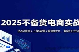 2025不备货电商实战课：选品模型+上架运营+管理放大，解锁无货源新风口