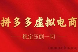 （12035期）拼多多虚拟电商，单人操作10家店，单店日盈利100+