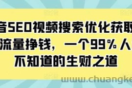 抖音SEO视频搜索优化获取免费流量挣钱，一个99%人还不知道的生财之道