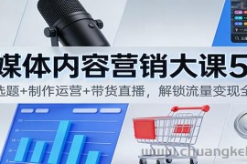 自媒体内容营销大课5.0：定位选题+制作运营+带货直播，解锁流量变现全流程