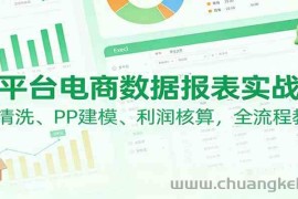 多平台电商数据报表实战课：PQ清洗、PP建模、 利润核算，全流程教学
