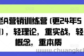 老A营销训练营(更25年4月)，轻理论，重实战，轻概念，重本质