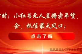 新春倒计时！小红书无人直播卖年货，无货源撸金，抓住最大风口【揭秘】