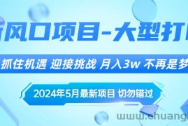 （10597期）2024年5月最新风口项目，抓住机遇，迎接挑战，月入3w+，不再是梦