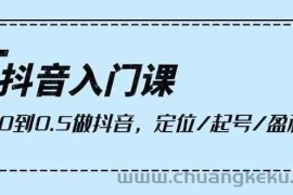 抖音入门课，从0到1做抖音，定位/起号/盈利（9节课）