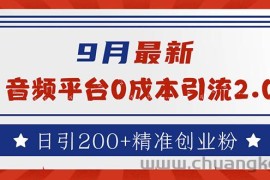 （12583期）9月最新：音频平台0成本引流，日引流200+精准创业粉