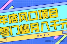 每年节假日年底风口项目，新人小白也能上手，零成本零门槛月入1w+（附渠道）【揭秘】