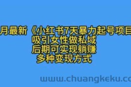 K总部落11月最新小红书7天暴力起号项目，吸引女性做私域【揭秘】