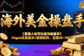 （16677期）海外美金操盘手技术【普通人也可以成为操盘手】Vegas交易技术+聪明软件，日赚50-100U