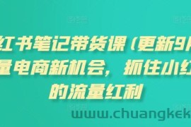 小红书笔记带货课(更新25年4月)流量电商新机会，抓住小红书的流量红利