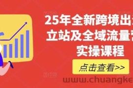 25年全新跨境出海独立站及全域流量营销实操课程，跨境电商独立站TIKTOK全域营销普货特货玩法大全