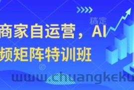 实体商家自运营，AI短视频矩阵特训班
